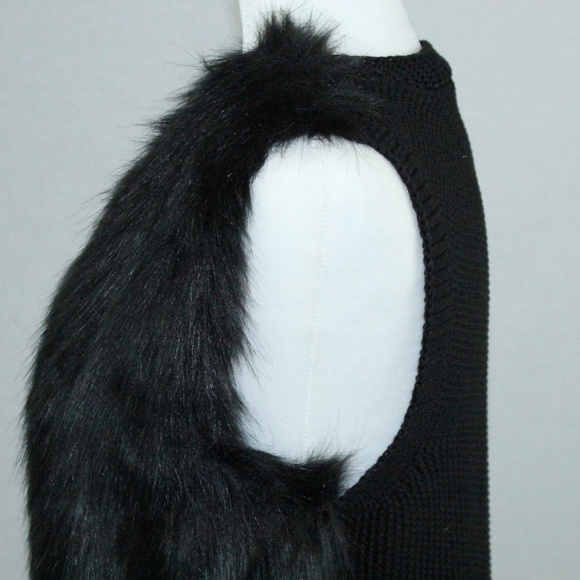 NWT | Shelly Collection | Black Faux Fur Vest | Sz S - Picture 6 of 16